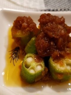 オクラの梅カツオ和え-レシピのメイン写真