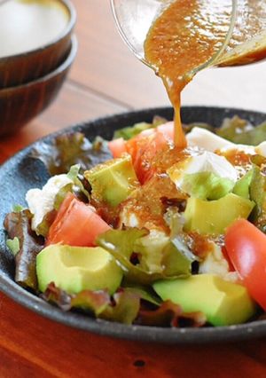 豆腐とアボガドの胡麻味噌ドレサラダ-レシピのメイン写真