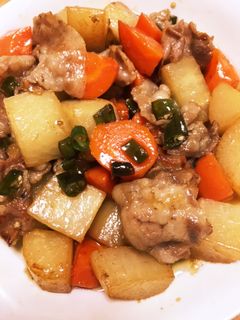 豚バラ大根にんじんの青唐辛子入り甘辛煮-レシピのメイン写真