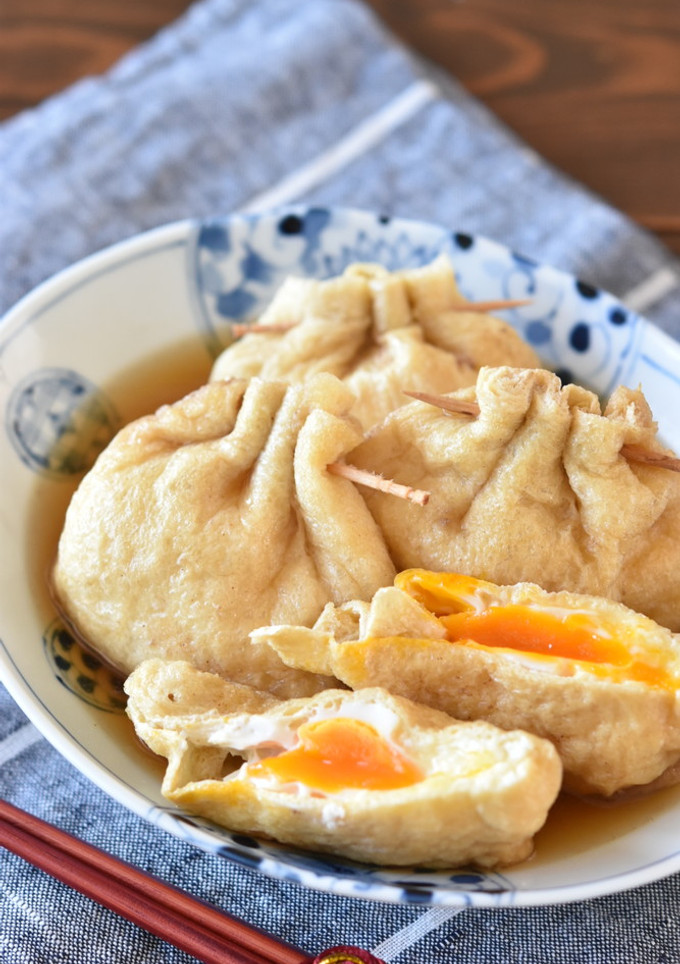 卵とチーズの巾着煮-レシピのメイン写真
