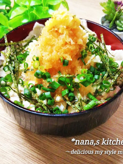 あっさり簡単ご飯♪冷しゃぶタヌキおろし丼-レシピのメイン写真