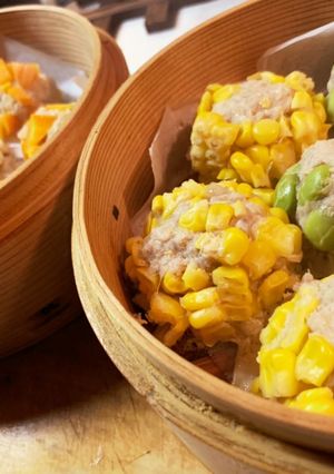 あまくてジューシー！カラフル夏野菜の焼売-レシピのメイン写真