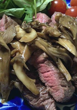 牛肉のステーキ 舞茸のバルサミコソース-レシピのメイン写真