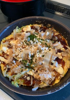 簡単15分お好み焼き風キャベツ卵焼き-レシピのメイン写真