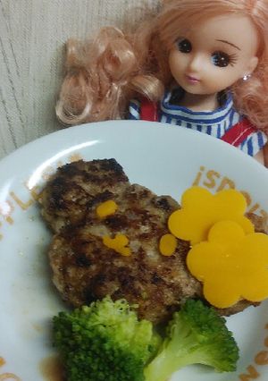 リカちゃん♡ハンバーグ(BEAR)ꕤ-レシピのメイン写真