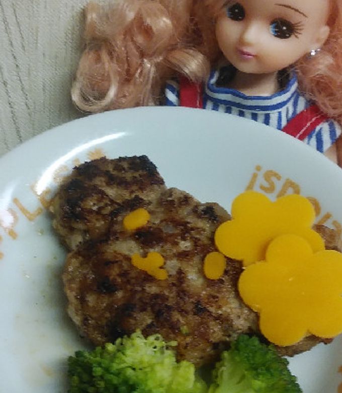 リカちゃん♡ハンバーグ(Bear)ꕤ by ゆち虎 【クックパッド】 簡単