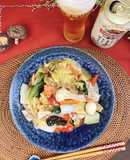椎茸粉と干し貝柱のうまみ♫八宝菜