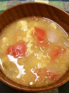 トマトのお味噌汁-レシピのメイン写真