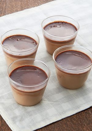 オーブンレンジで簡単！チョコレートプリン-レシピのメイン写真