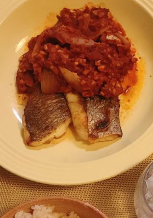 鯛のピリ辛トマトソースソテー-レシピのメイン写真