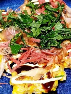 とうもろこし餅(お好み焼き?たこ焼き風)-レシピのメイン写真