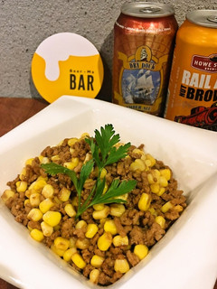 簡単つまみ!とうもろこしとひき肉の炒め物-レシピのメイン写真
