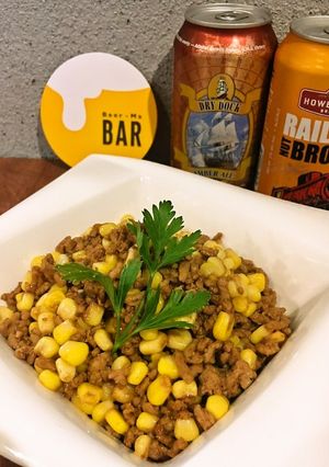 簡単つまみ!とうもろこしとひき肉の炒め物-レシピのメイン写真