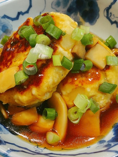 豆腐とナスの和風あんかけハンバーグ-レシピのメイン写真