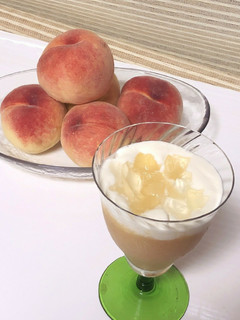 桃 スタバ風☆ピーチ フラペチーノ-レシピのメイン写真