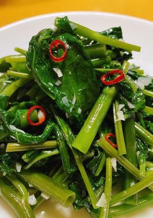 調味料3つだけ！ シンプルな 空芯菜炒め-レシピのメイン写真