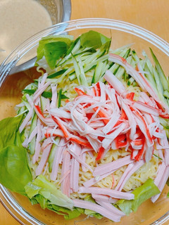 自家製ごまだれ! ラーメンサラダ-レシピのメイン写真