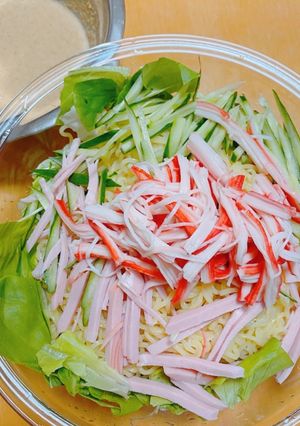 自家製ごまだれ！ ラーメンサラダ-レシピのメイン写真