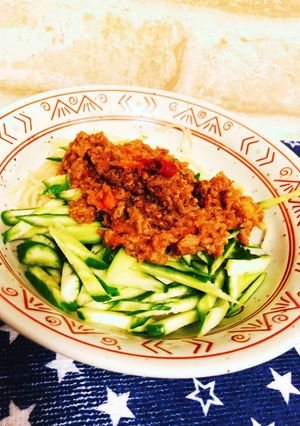 ジャージャー麺子供も食べれる肉味噌-レシピのメイン写真