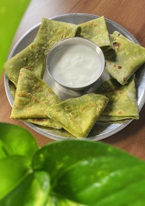 インドの豆苗のパラータ-レシピのメイン写真