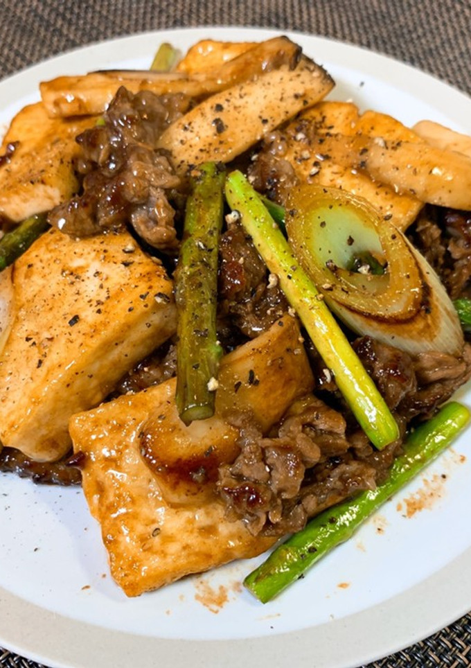 牛肉と水切り豆腐のオイスターソース炒め-レシピのメイン写真