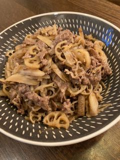 牛肉とごぼうれんこんの甘辛煮♪-レシピのメイン写真