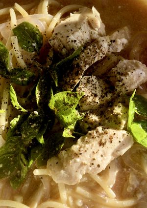 水パスタをレンジで茹でてみた-レシピのメイン写真