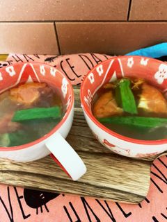 簡単♡トマトとオクラのコンソメスープ-レシピのメイン写真