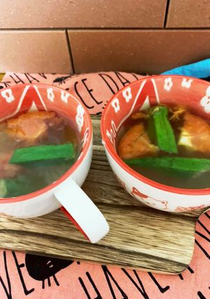 簡単♡トマトとオクラのコンソメスープ-レシピのメイン写真