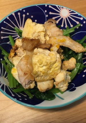 チャンプル乗せほうれん草（サラダ風）-レシピのメイン写真
