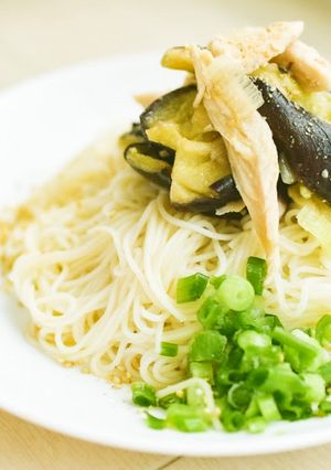 なすとささみのサッパリ素麺-レシピのメイン写真