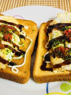 お好み焼きのようなトースト-レシピのメイン写真