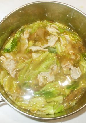 豚肉キャベツのスープ♪潤いUP簡単薬膳-レシピのメイン写真