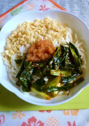醤油うどん風冷やしうどん８～壺ニラ２-レシピのメイン写真