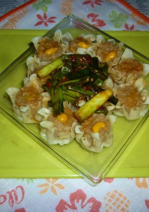 赤箱シュウマイ＋壺ニラ(激辛版)のタパス-レシピのメイン写真