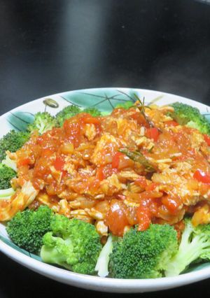 ダイエット用鶏胸肉のトマトソースパスタ-レシピのメイン写真