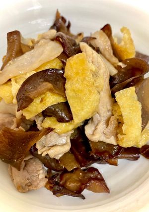 キクラゲと油揚げのオイスター白だし炒め-レシピのメイン写真