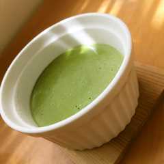 รูปของ 鍋一つで。抹茶チーズのプリン