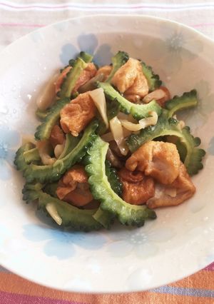 ゴーヤと揚げ麩のザーサイ炒め-レシピのメイン写真