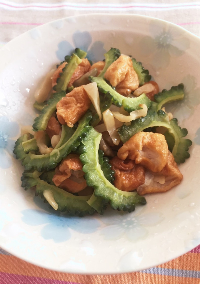 ゴーヤと揚げ麩のザーサイ炒め-レシピのメイン写真