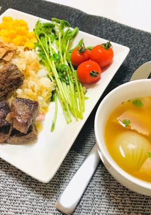 今夜はワンプレートごはんガーリックライス-レシピのメイン写真