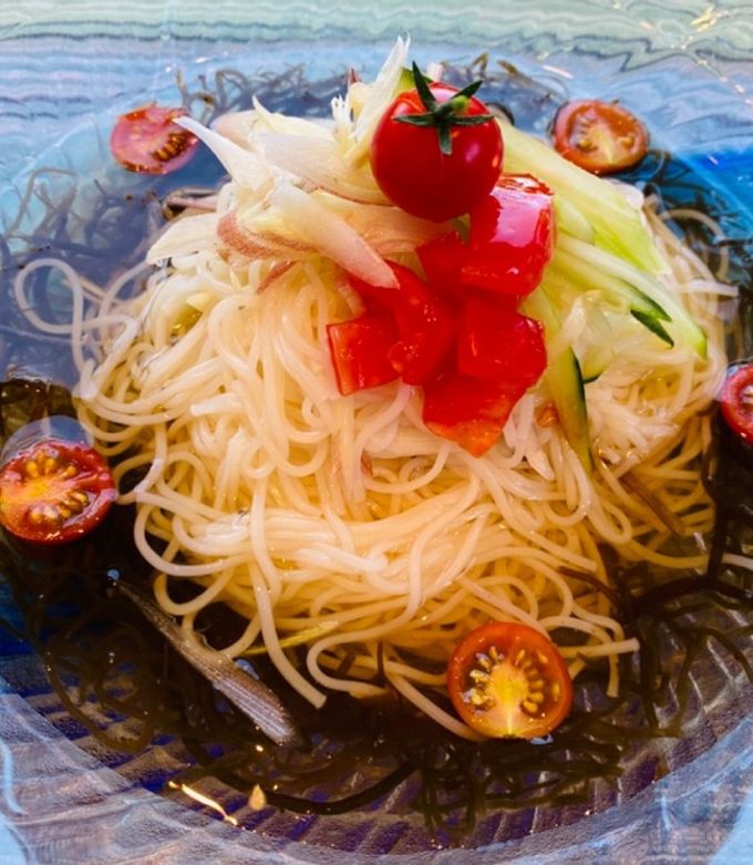 簡単さっぱりモズクぶっかけ素麺-レシピのメイン写真