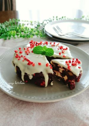 焼かない☆濃厚チョコビスケットケーキ。-レシピのメイン写真