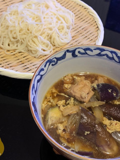 簡単!茄子と鶏肉の卵とじ素麺-レシピのメイン写真