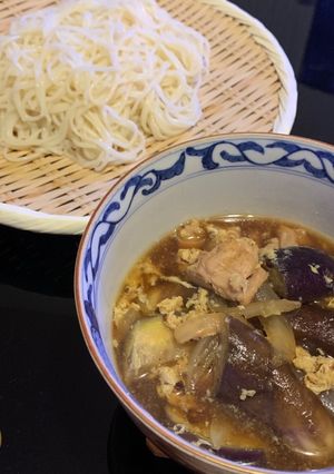 簡単！茄子と鶏肉の卵とじ素麺-レシピのメイン写真
