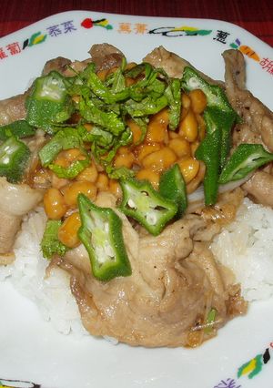 豚しゃぶ丼☆納豆のせ-レシピのメイン写真