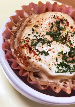 お弁当や朝食に！レンジdeハムエッグ-レシピのメイン写真