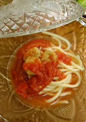 ベビーホタテの冷たいパスタ-レシピのメイン写真