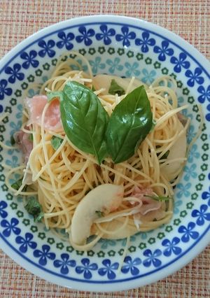 桃と生ハムの冷製パスタ-レシピのメイン写真