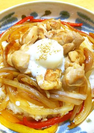 フライパンで簡単◎温泉タマゴで親子丼-レシピのメイン写真